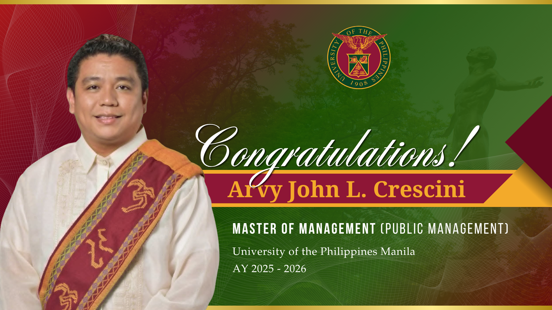 Congratulation Sir Arvy