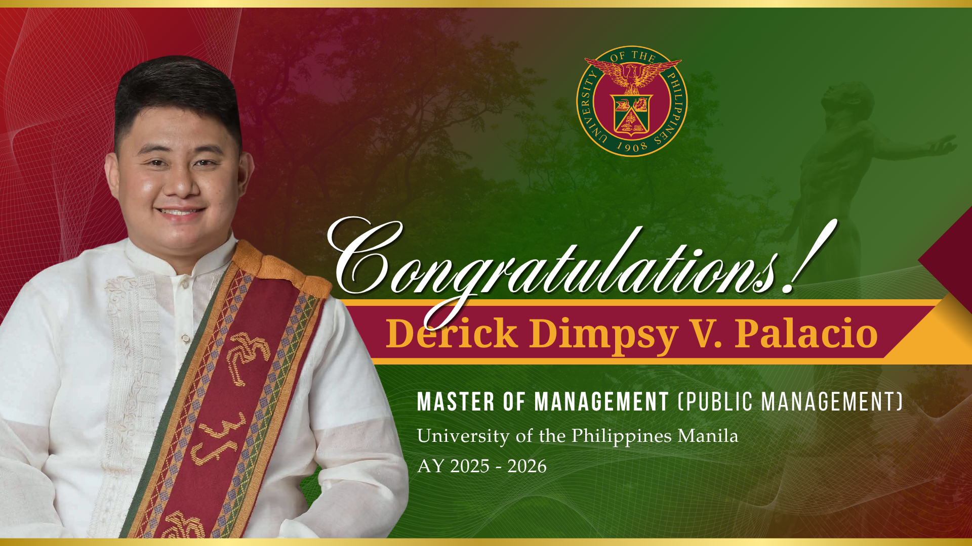 Congratulation Sir Derick